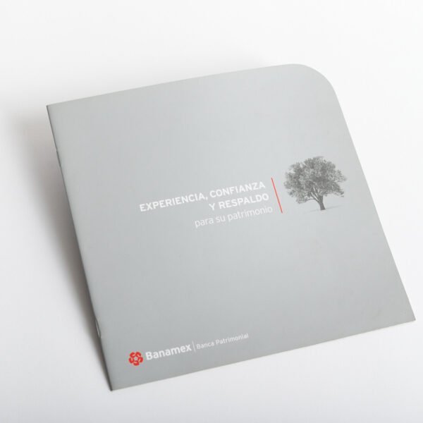 Brochure sencillo con detalle en esquina