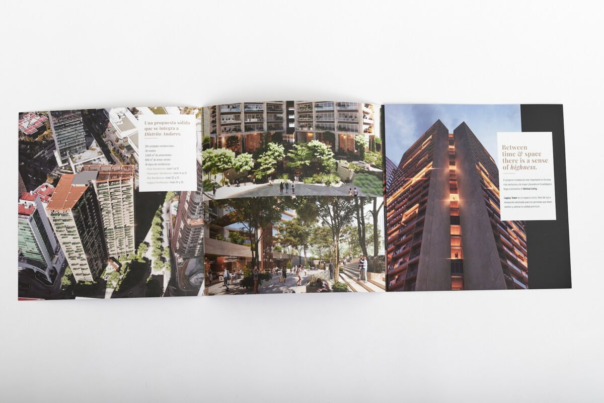 Brochure tipo tríptico elegante