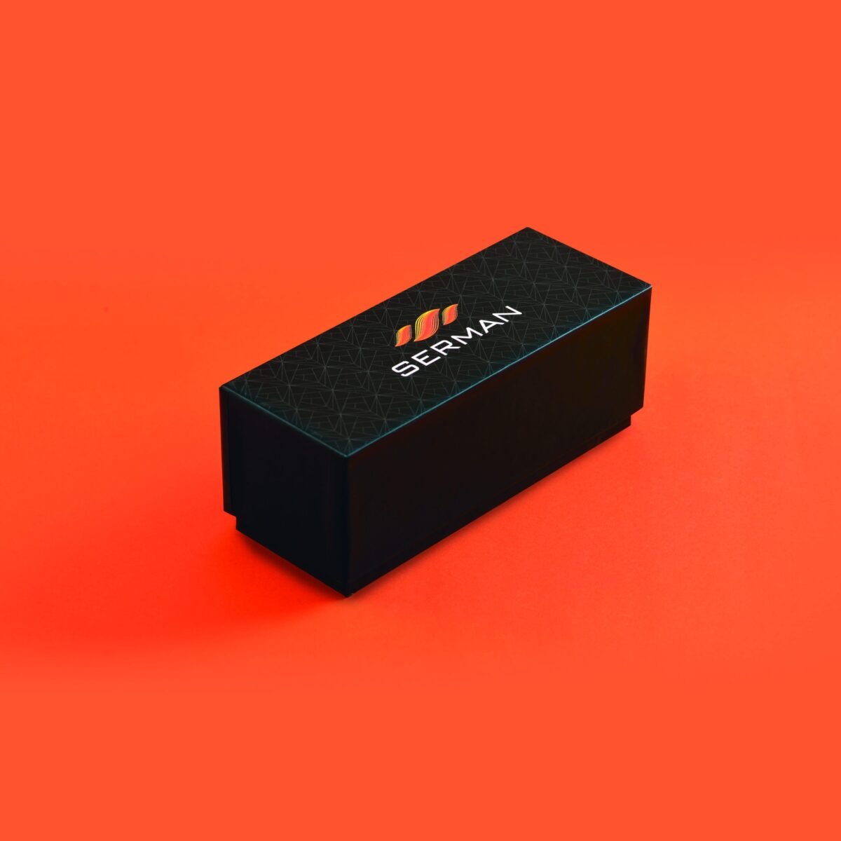 Caja alargada con cierre de base y tapa