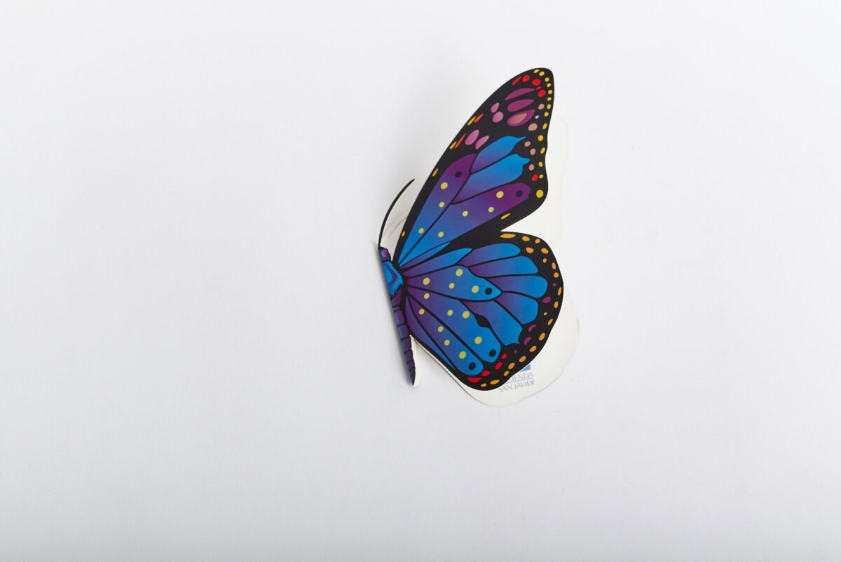 Invitación en forma de mariposa