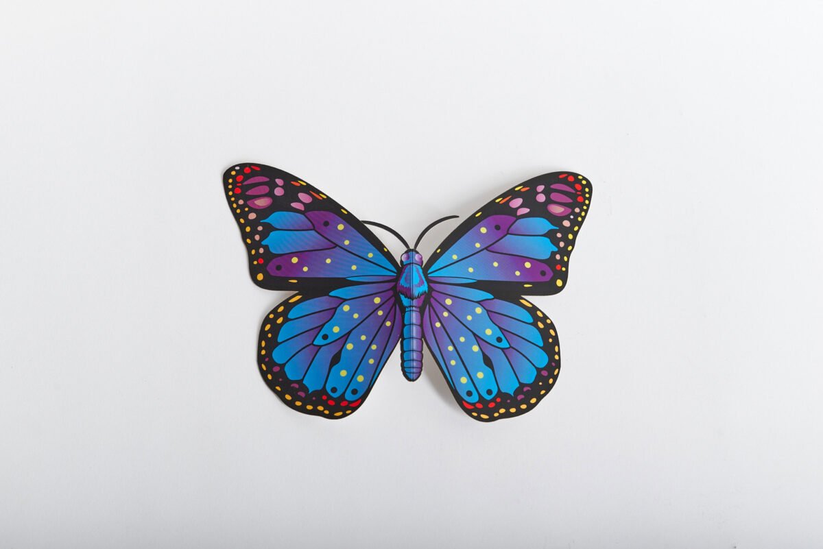 Invitación en forma de mariposa