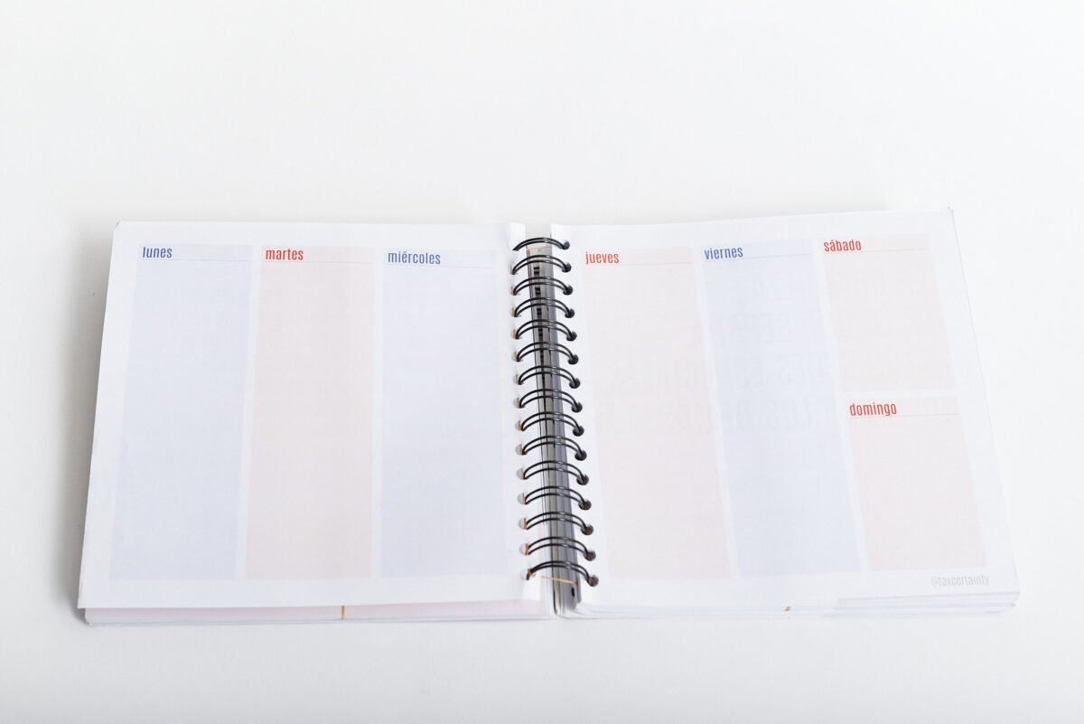 Agenda pasta blanda engargolada